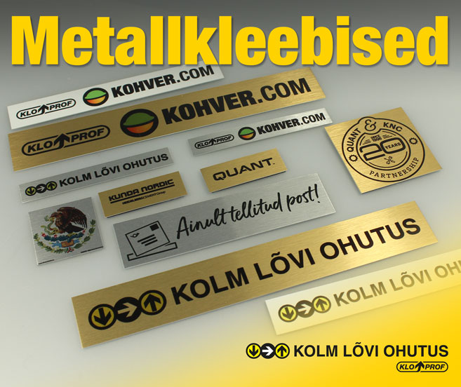 Metallkleebised masinatele seadmetele Kolmest Lõvist