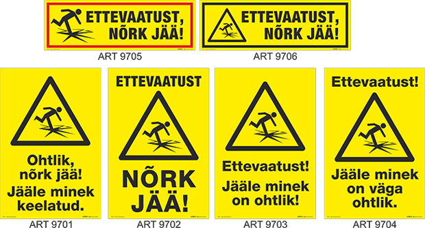 Jää ohutus märgid