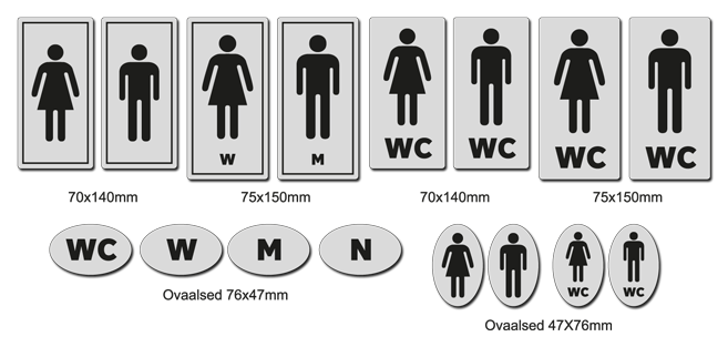wc tähised, wc märgised