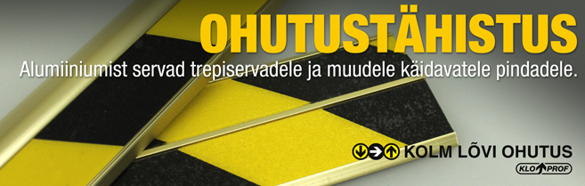 Põrandatähistus, alumiiniumist siinid põrandatele, treppidele.