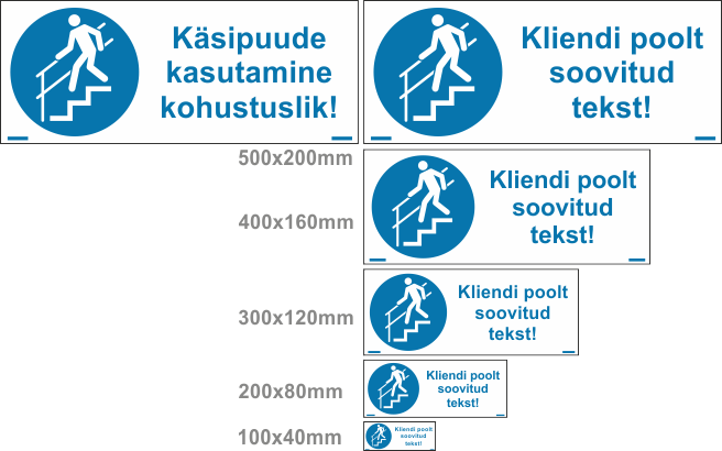 Tekstiga ohutusmärk, tekstiga ohutusmärgid